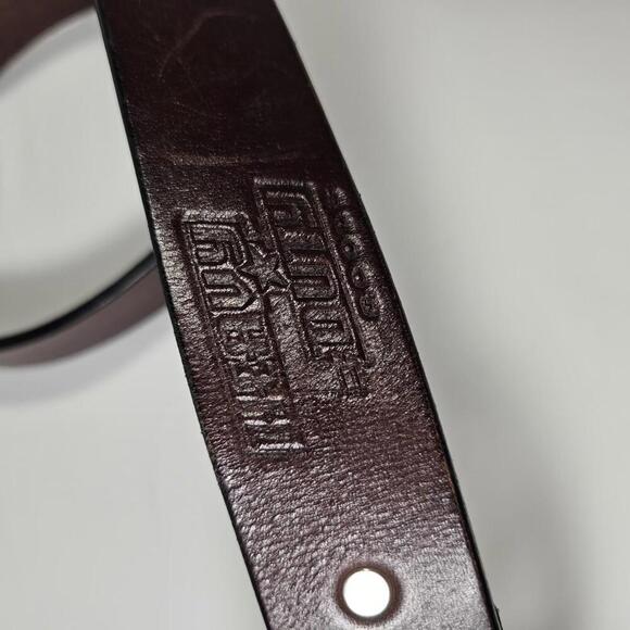 Vtg MEN'S HEAVY DUTY GOODS 100% LEATHER BELT  BROWN  36" WAIST - Picture 3 of 5